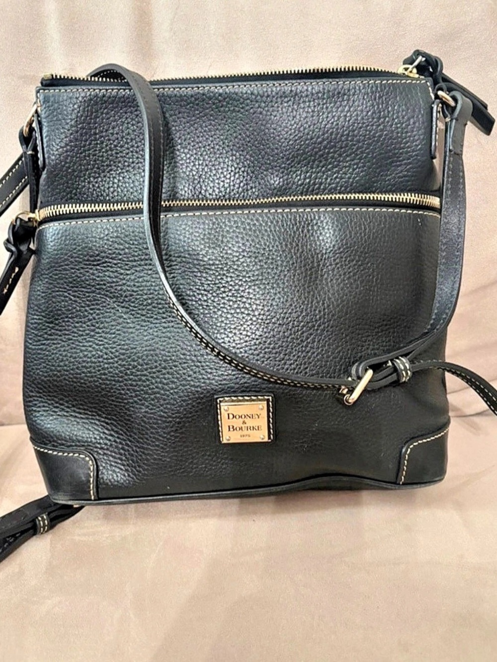 Dooney & Bourke Triple Zip Crossbody Black